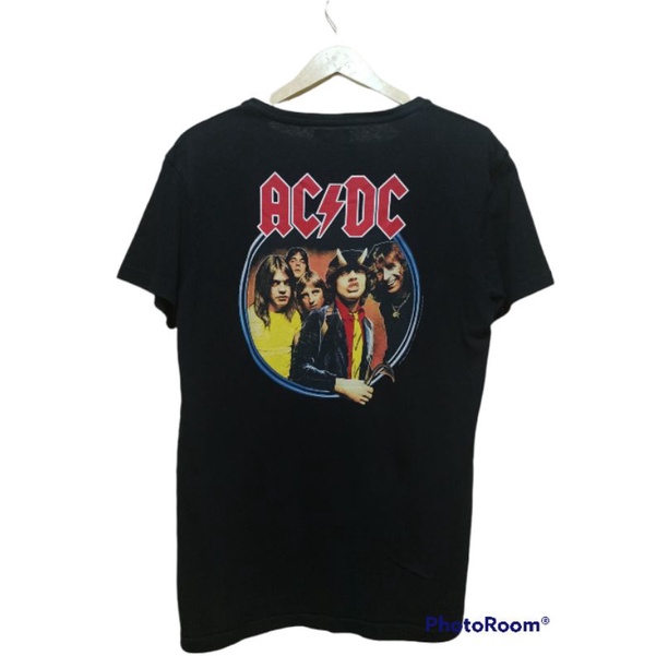 KAOS BAND ACDC X ZARA MAN ORIGINAL SECOND LIKE NEW