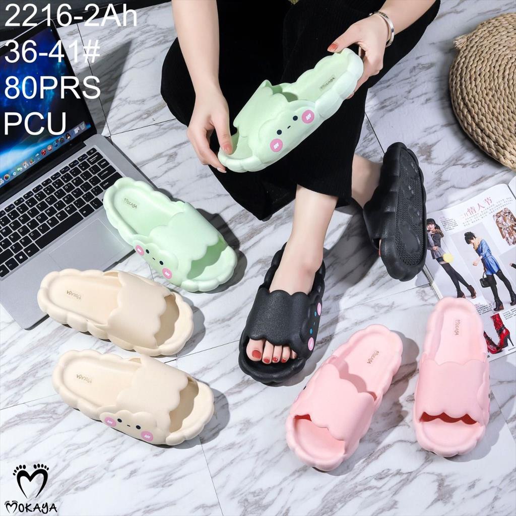 Sandal Slop Jelly Korea Wanita Awan Cloud Tebal Empuk Cantik Cute Elegant Best Seller Import Mokaya / 36-41 (2216-22/-2Ah)