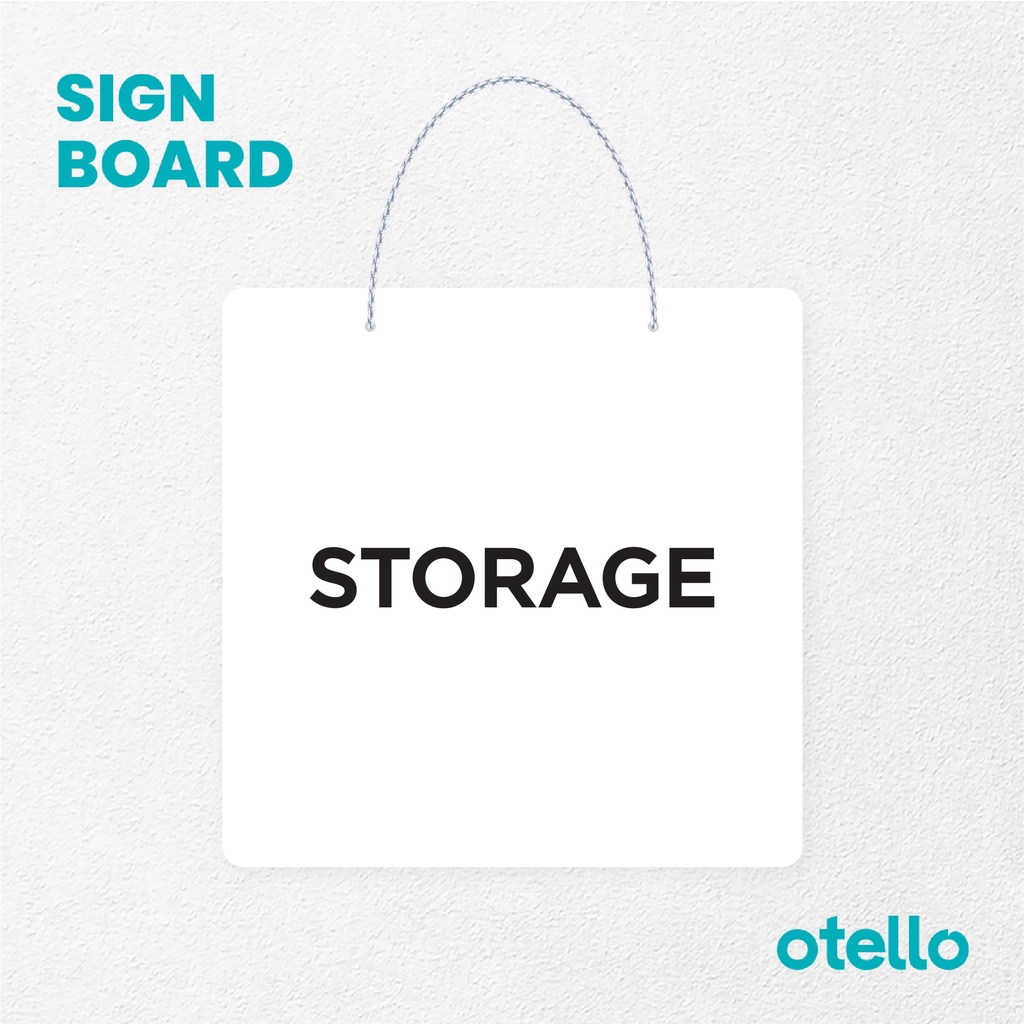 Otello Signage Storage Signage Board Acrylic Papan Gantung Akrilik Rantai Petunjuk Toko Modern Minimalist Kafe Restoran Kantor Gedung Cafe