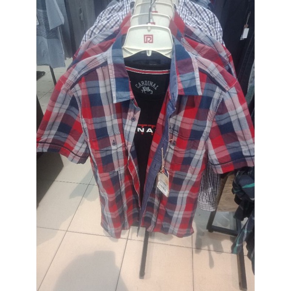 kemeja kotak kotak brand Cardinal jeans