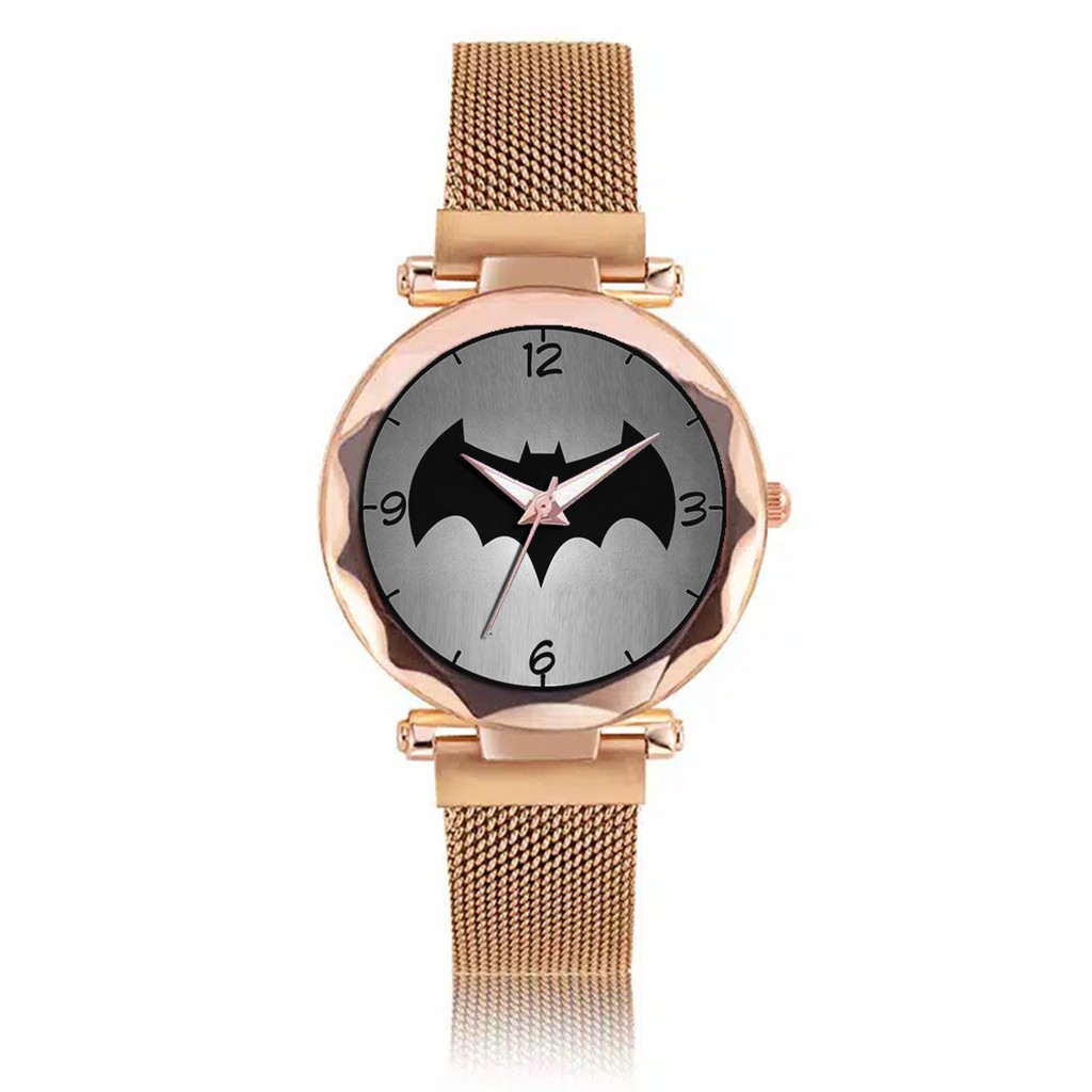 Jam Tangan Wanita Custom - BATMAN MOTIF 2 Free Box &amp; Batre Cadangan