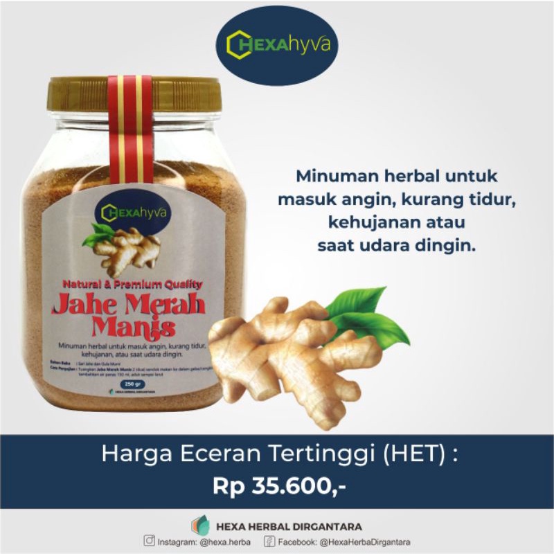 

Jahe Merah Manis 250gr Natural & Premium Quality