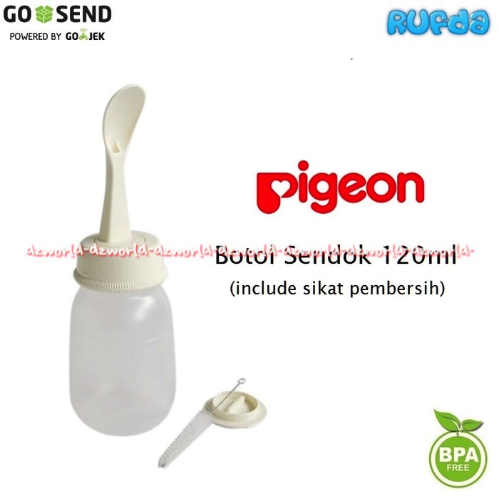 Pigeon Weaning Bottle With Spoon 120ml Set Botol Dengan Sendok Pigen