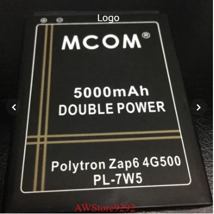 Mcom Battery Batre Baterai Double Power Mcom Polytron Zap 6 Cleo 4G 500 PL-7W5 PL7W5