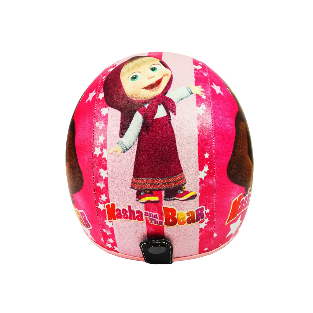 Helm Anak BOGO MASHA AND THE BEARS Murah / Helmet Non SNI / Helm Karakter Kartun Lucu / Helm Anak Cewek Perempuan 3 4 5 6 7 Tahun