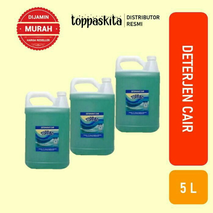 Toppas Liquid Laundry Detergent / Deterjen Cair Matic 5 liter Termurah