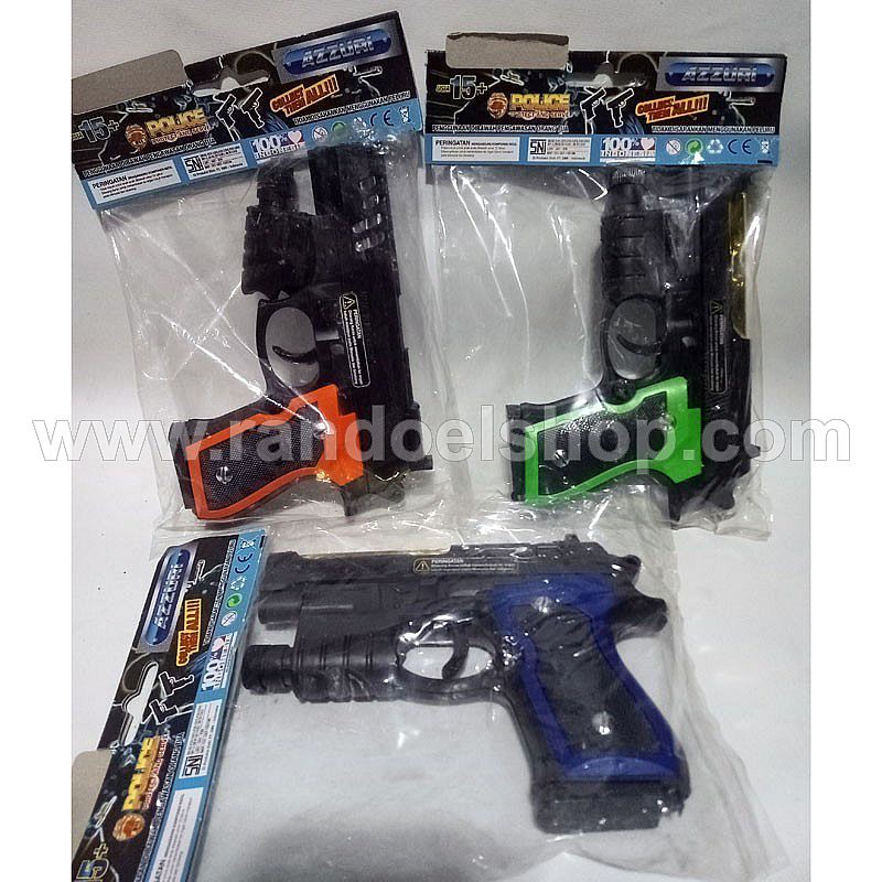 MAINAN PISTOL AZZURI KALIBER MM SINAR LASER MURAH MERIAH