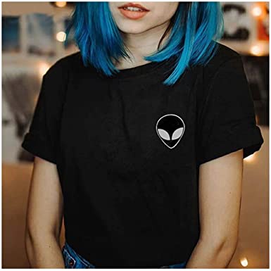 MYSTIQUE.ID-BAJU KAOS ALIEN T-SHIRT LUCU DAN AESTHETIC