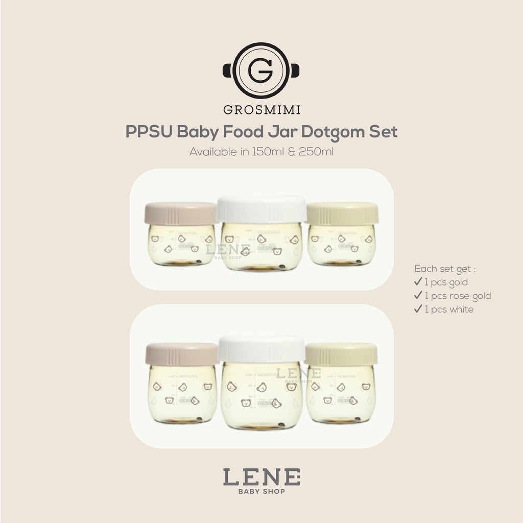 Grosmimi Dotgom PPSU Baby Food Jar Set