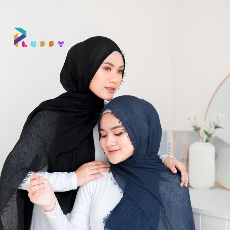 PASHMINA CRINCLE SHAWL PREMIUM | JILBAB PASHMINA CRINCLE  "Warna 1"