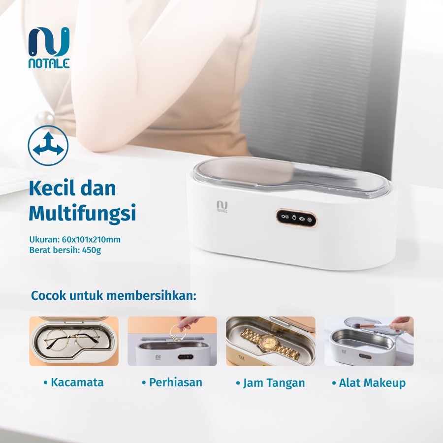 Notale Ultrasonic Cleaner Pembersih STERIL Kacamata Perhiasan Alt Eraclean