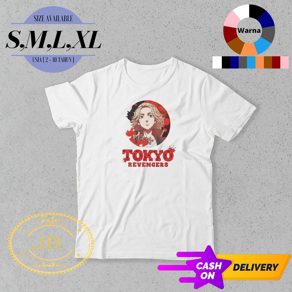 Kaos Anak Tokyo Revengers Mikey Trend/Baju Kaos Anak Mikey Tokyo Revengers Murah Bahan (PE)