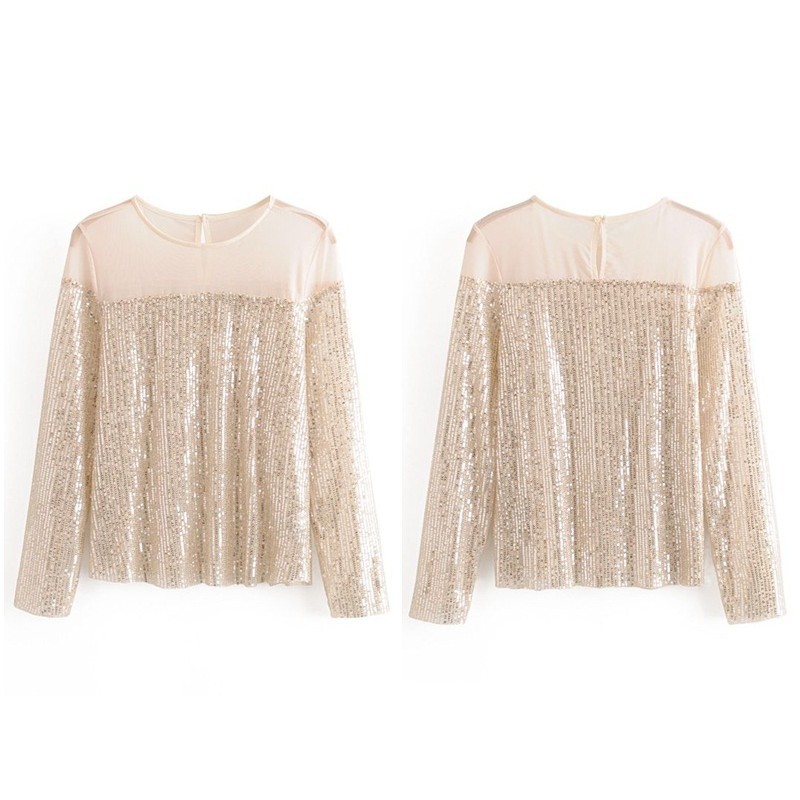 [baju wanita korea]  Baju Atasan Pesta Wanita Blouse Korea Import Putih Silver