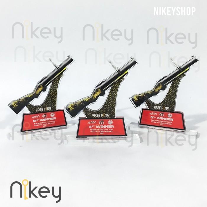 Medal Plakat Akrilik Custom, Piagam, Plakat Penghargaan 20X10, Tebal 0.8Cm