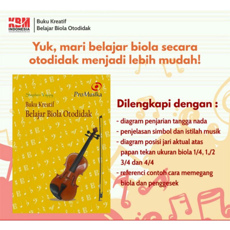 Buku Kreatif Belajar Biola Otodidak