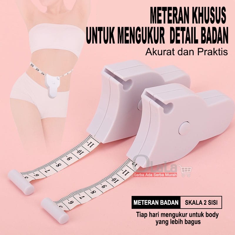 Waist Ruler Alat Ukur Lingkaran Pinggang Dan Perut Meteran Badan Otomatis Panjang 150 cm / 60 Inch