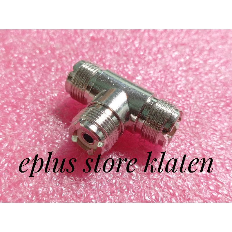 Konektor T PL female to doubel female type uhf pl-259