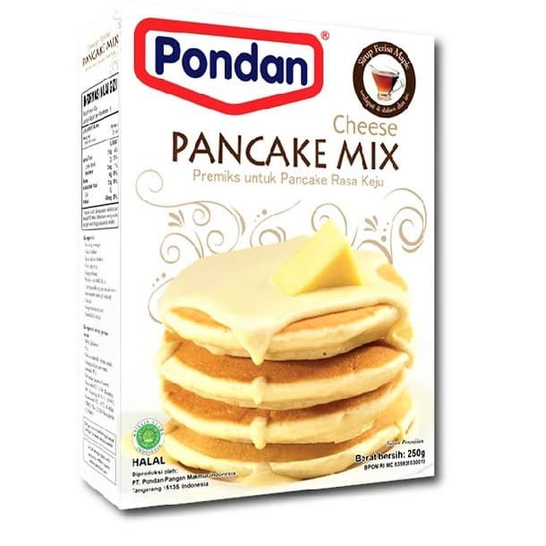 

MURAH PANCAKE INSTAN TEPUNG PANCAKE MIX RASA KEJU PONDAN 250 GR CHEESE