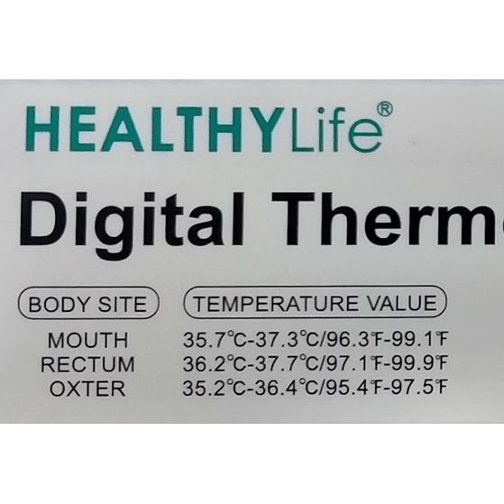 Healthylife Termometer Digital Thermometer Digital Termometer Badan Digital Dewasa Termometer Anak Thermometer badan Termometer ketiak Termometer mulut