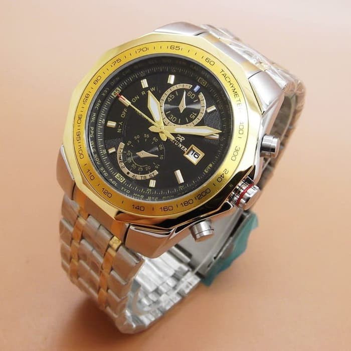 ✅BEST ITEM✅ Jam Tangan Pria Fortuner FR4200 Original Rantai Kombinasi plat Black