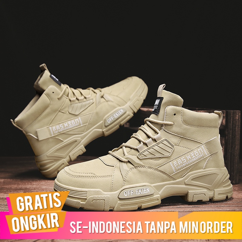Sepatu Cowok Import Martin Boots Pria Tinggi  Sepatu Bot Kulit