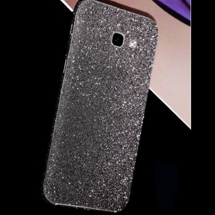 NEW GARSKIN GLITTER SAMSUNG A7 2017/A720 SKIN GLITER STICKER TEMPELAN - HITAM MILENIA