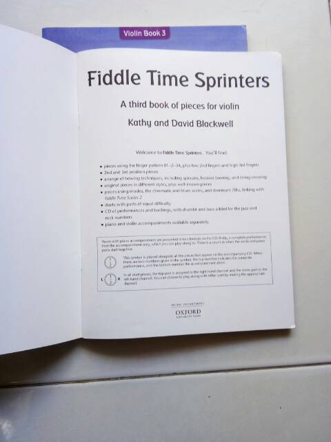 Buku biola Fiddle Time Sprinters with CD violin book