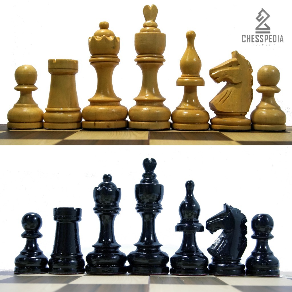 Chesspedia Bidak Catur Kayu Model Bandung Ukuran Jumbo