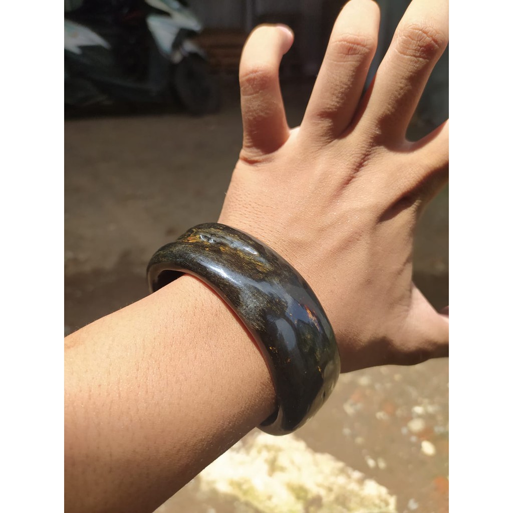 Gelang Akar Bahar Merah Bodi Hitam Model C JUMBO