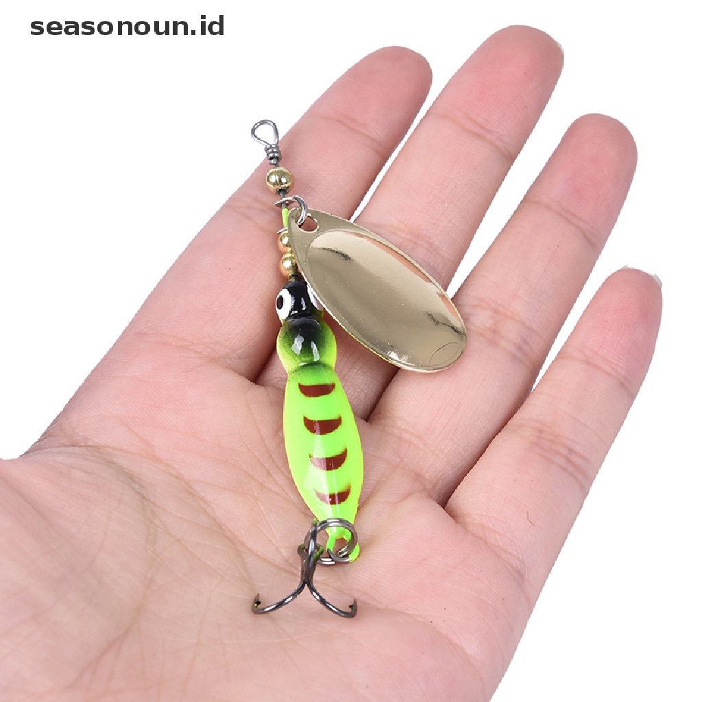 (seasonoun) Umpan Pancing Sendok Spinner Bentuk Serangga Imitasi 15g 70mm Bahan Metal