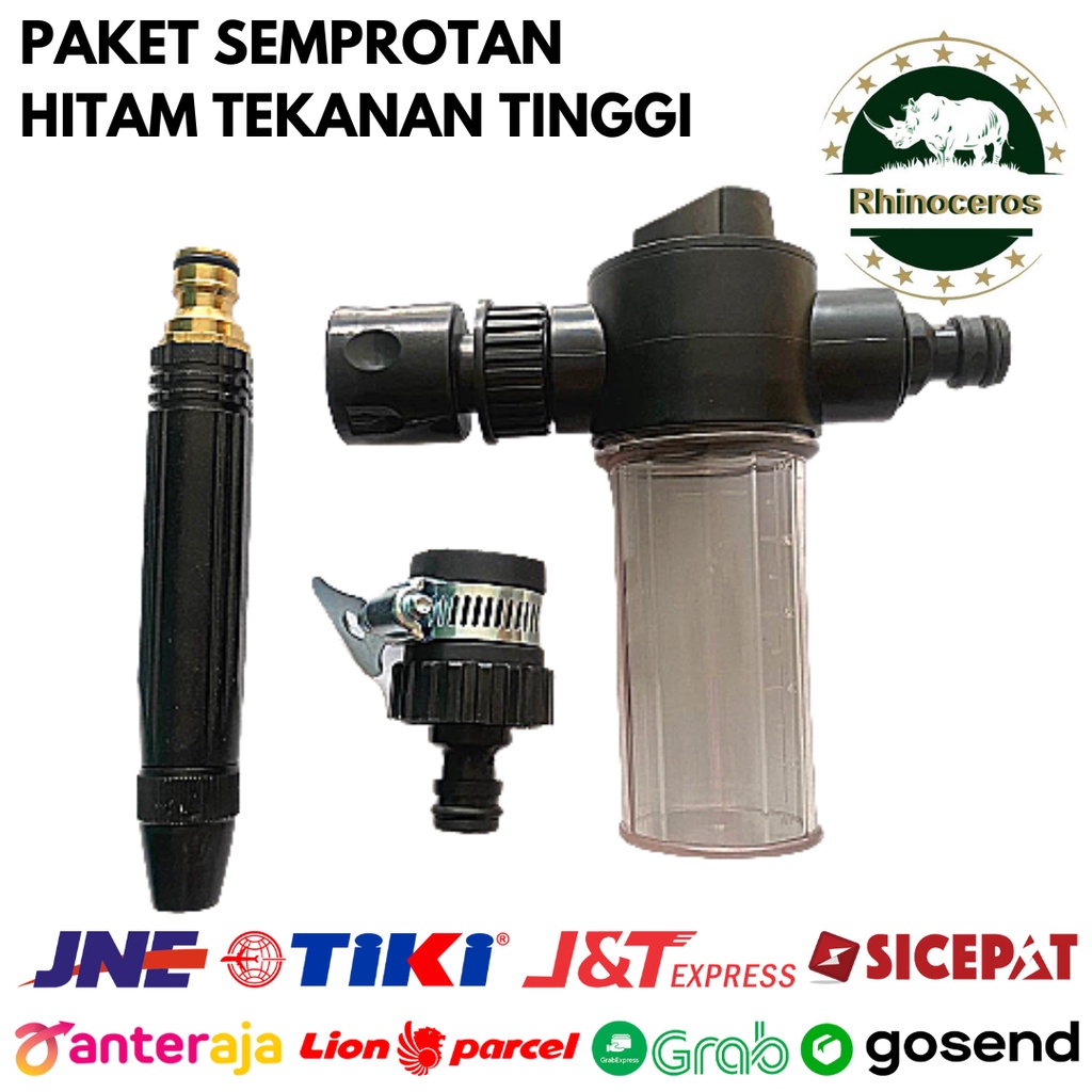 Paket Semprotan Tekanan Tinggi + Sambungan Universal dan Tempat Sabun