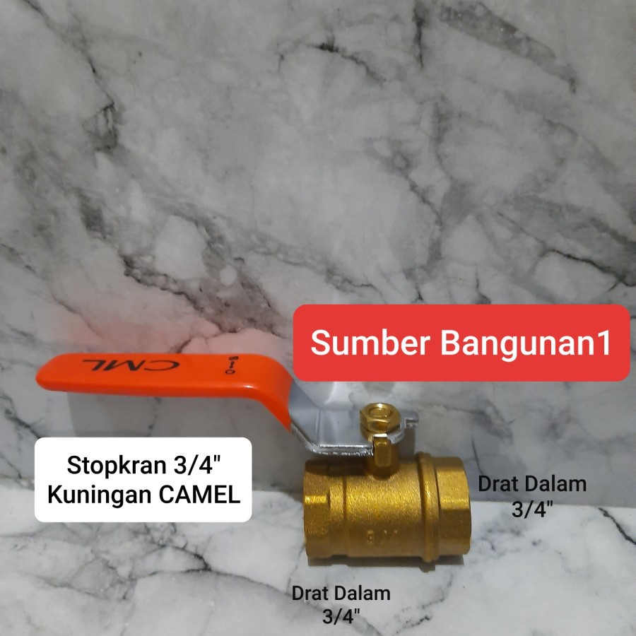 Stopkran Kuningan 3/4" CAMEL stop kran drat dalam besi
