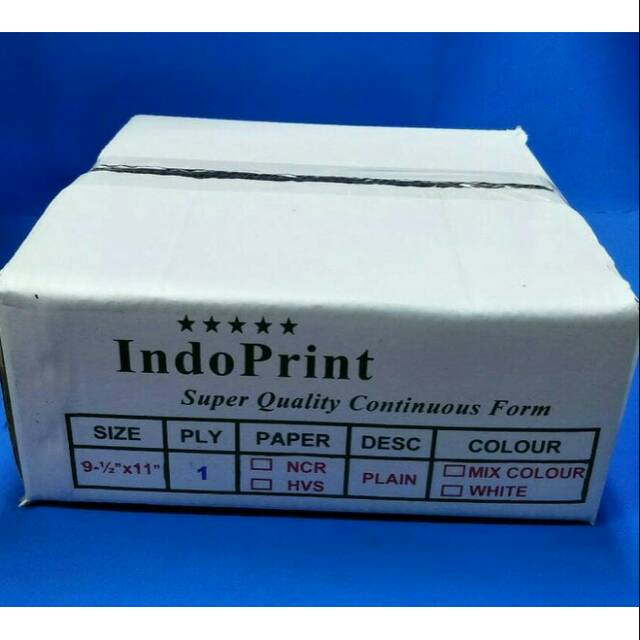 

PPOB Continous Form 1ply Indoprint Kertas Komputer 9.5 x 11