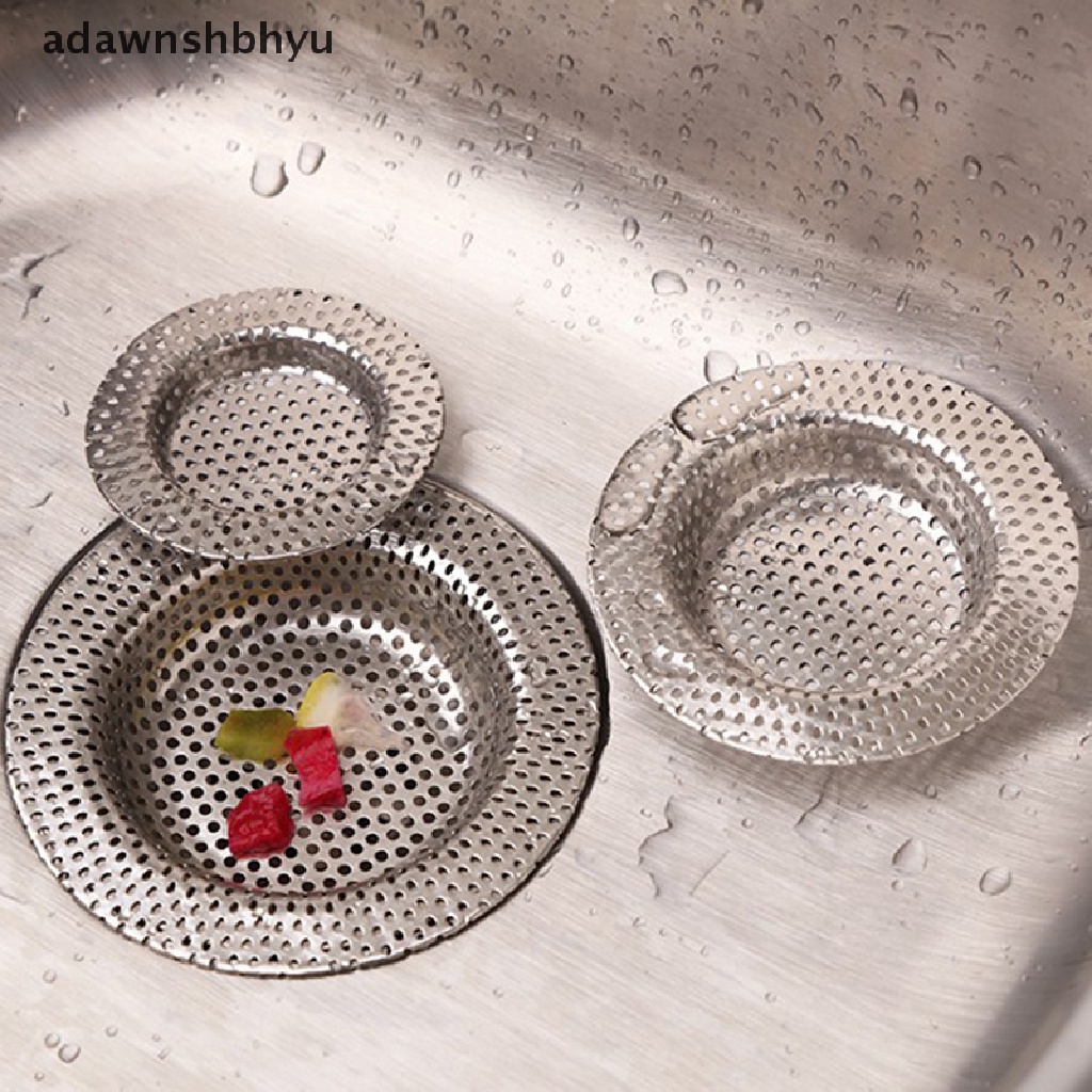 [adawnshbhyu] Saringan Rambut Wastafel Kamar Mandi Stainless Steel Lubang Penuh Alat Wastafel Dapur