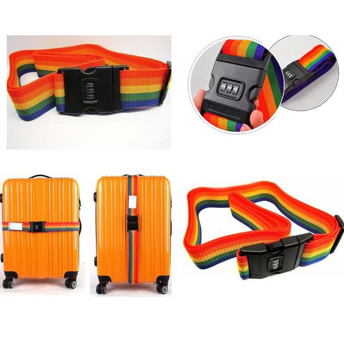 Sabuk Koper Lynx Luggage Belt Strap Tali Pengaman Koper - Pelangi