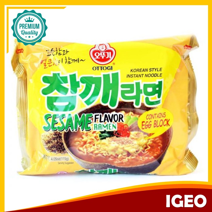 Ottogi Sesame Ramen With Egg - Mie Instan Telor Korea (Non Halal)