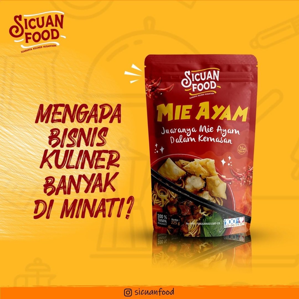 

MIE AYAM /MIE AYAM INSTAN/MIE AYAM SICUAN 250GR