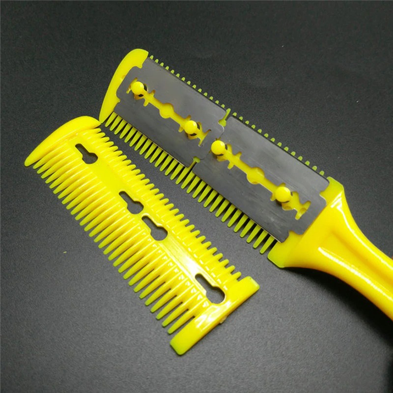 Liang Sheng Sisir Pisau Cukur Rambut Sasak Magic Comb Hair Cut Styling Double-Sided Razor - WZ2011 - Black