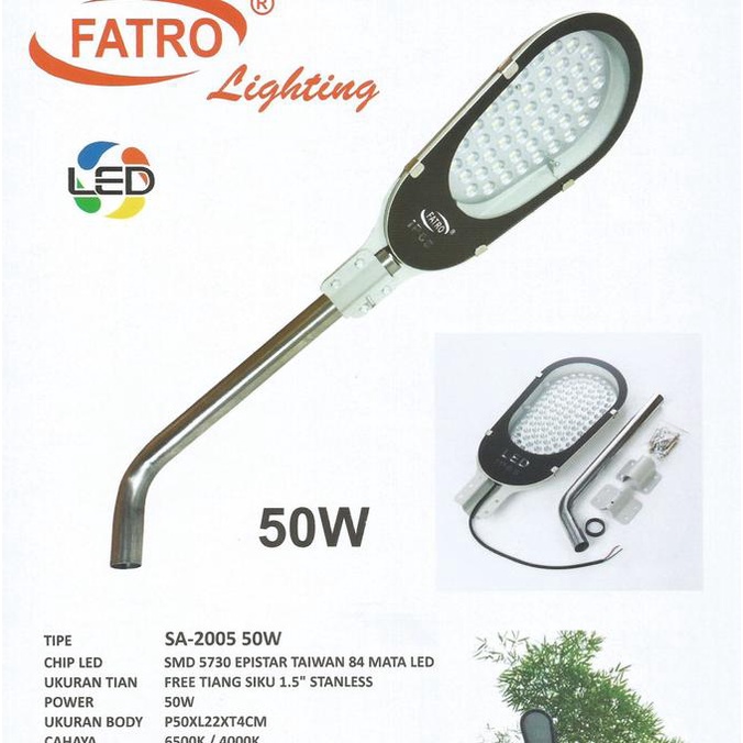 FATRO Street / Garden Light / Lampu Jalan / Taman LED 50 Watt