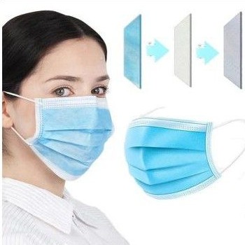 Masker Medis 3 Ply Disposable Anti Virus  - 1 Box isi 50pcs