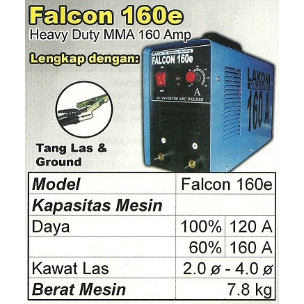 Mesin Las Listrik Inverter Lakoni Falcon 160 E