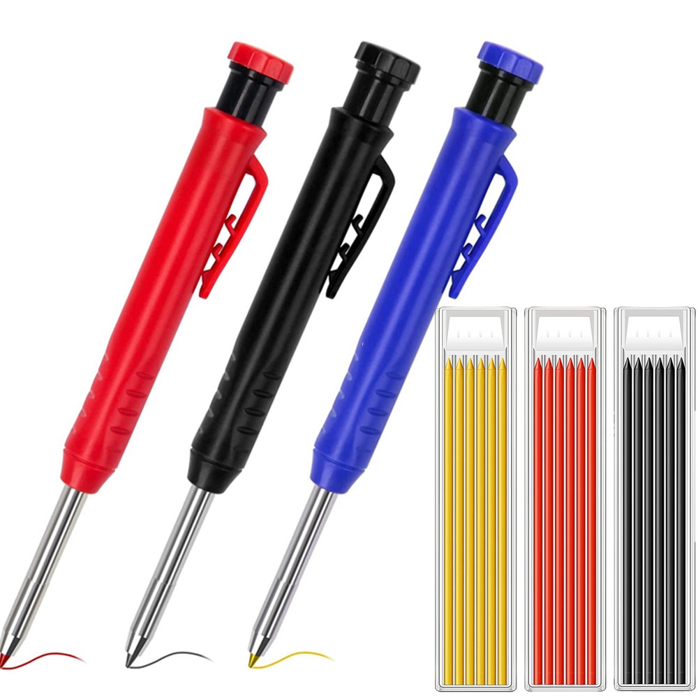 

Pre Order Solid Carpenter Pencil Set Woodworking Tools Mechanical Pencil 3 Colors Refill Construction Job Tools Carpentry Marking Scriber