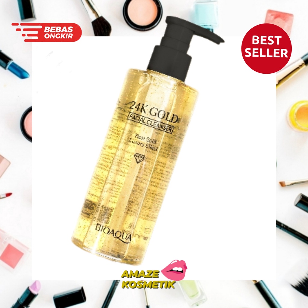 BIOAQUA 24K Gold Facial Cleanser 200ml BPOM BARU !!