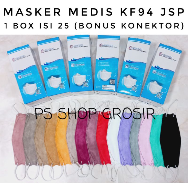 MASKER KF94 JSP ISI 25 PCS IZIN KEMENKES / MASKER MEDIS KF94 EVO