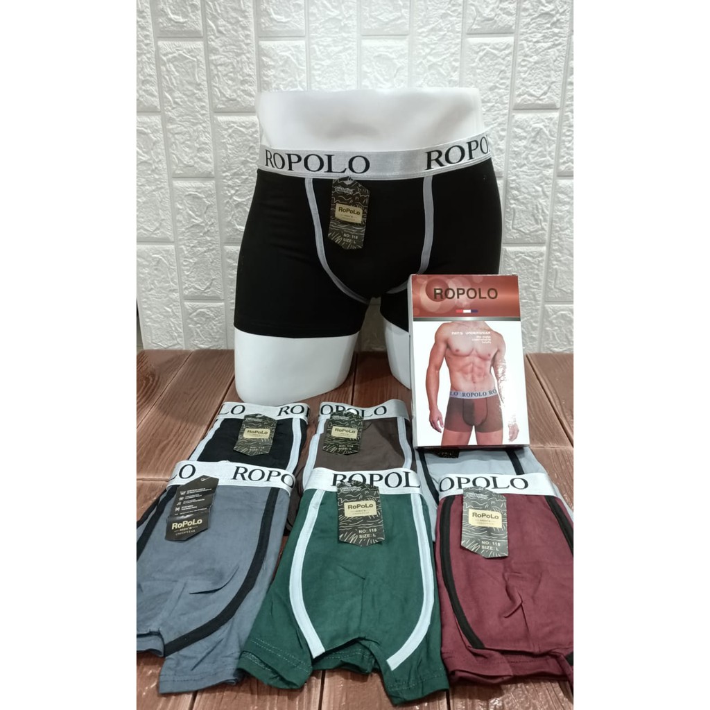 3 PCS BOXER PRIA | BOXER ROPOLO | CELANA DALAM PRIA