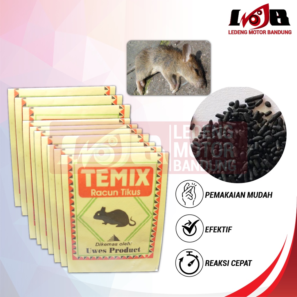 Racun Tikus Temix Uwes Pest Control Ampuh Mati Kering Grosir Murah