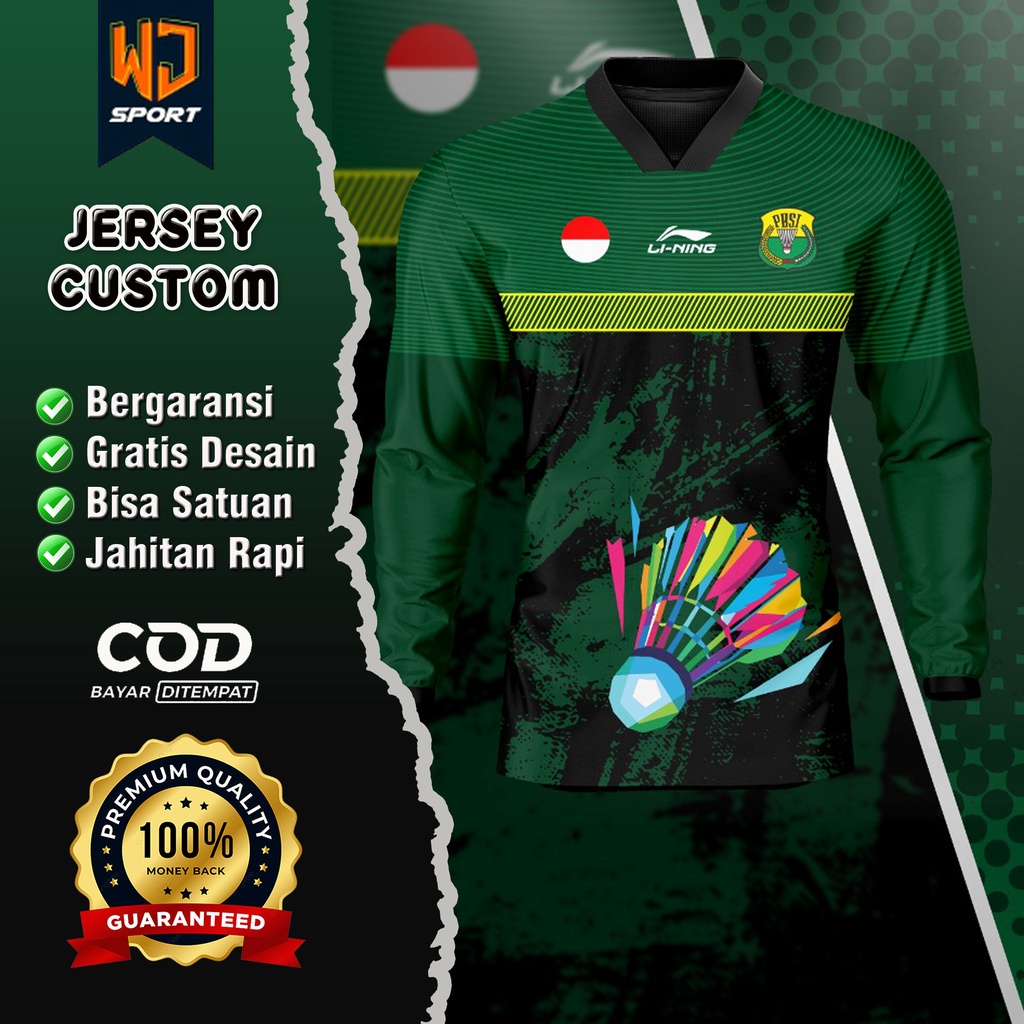 Jersey Badminton Custom lengan pendek panjang Printing sublim Murah  Setelan Sepeda Gowes Trail Down