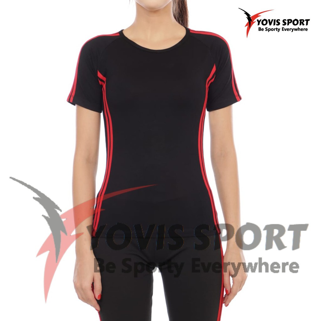 olahraga wanita senam Baju olahraga wanita / Baju senam olahraga Yovis Sport/ atasan pendek / Baju s