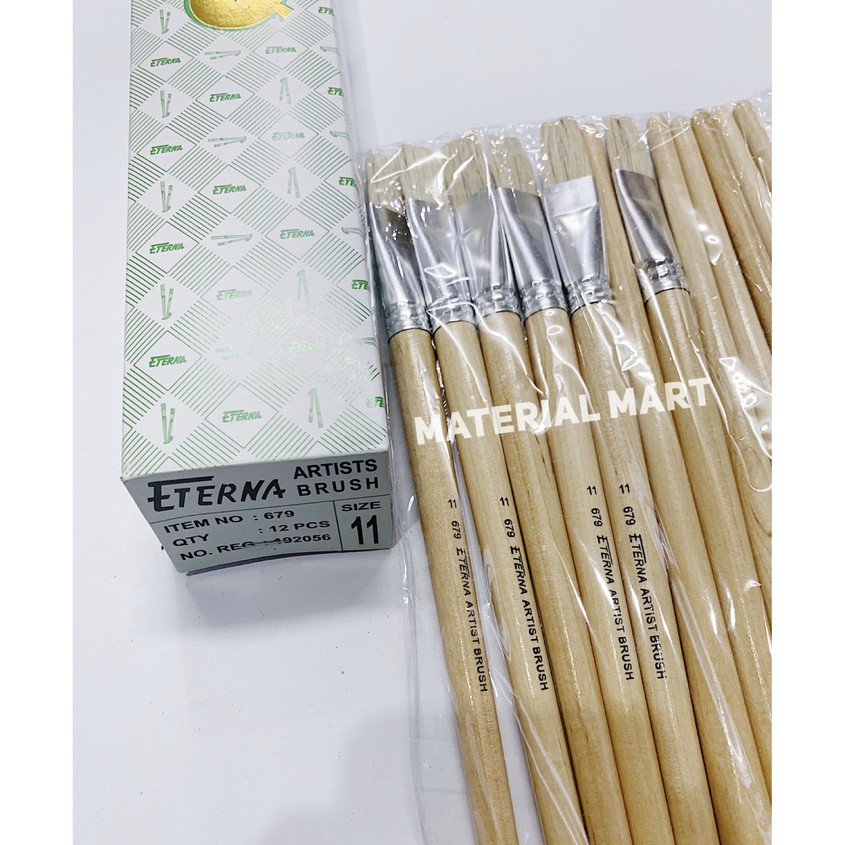 

Kuas Lukis Eterna No 11 | Peralatan Melukis & Gambar | Paint Brush Per [1 Pcs] Material Mart
