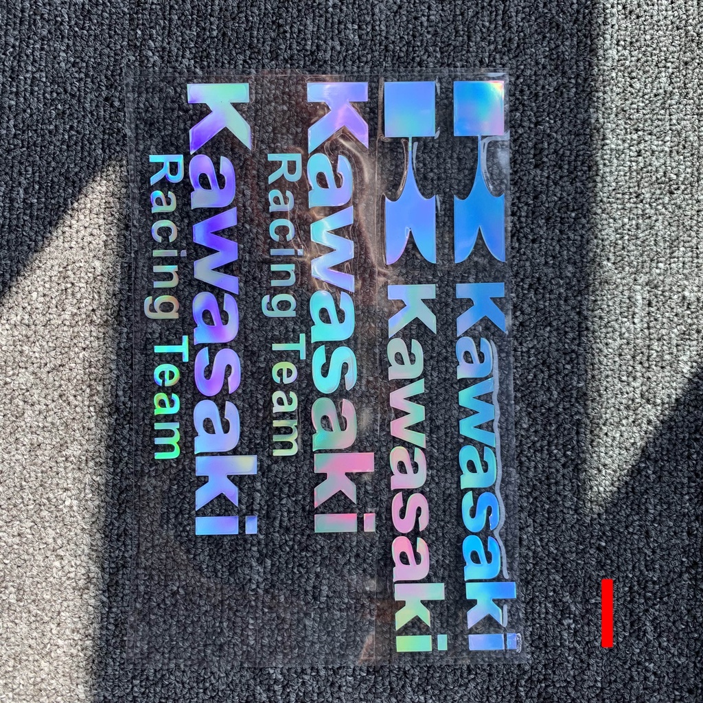 ❤READY STOCK❤ Kawasaki Reflective Sticker Laser Decal Helmet Decoration Motorcross Motorcycle Decals